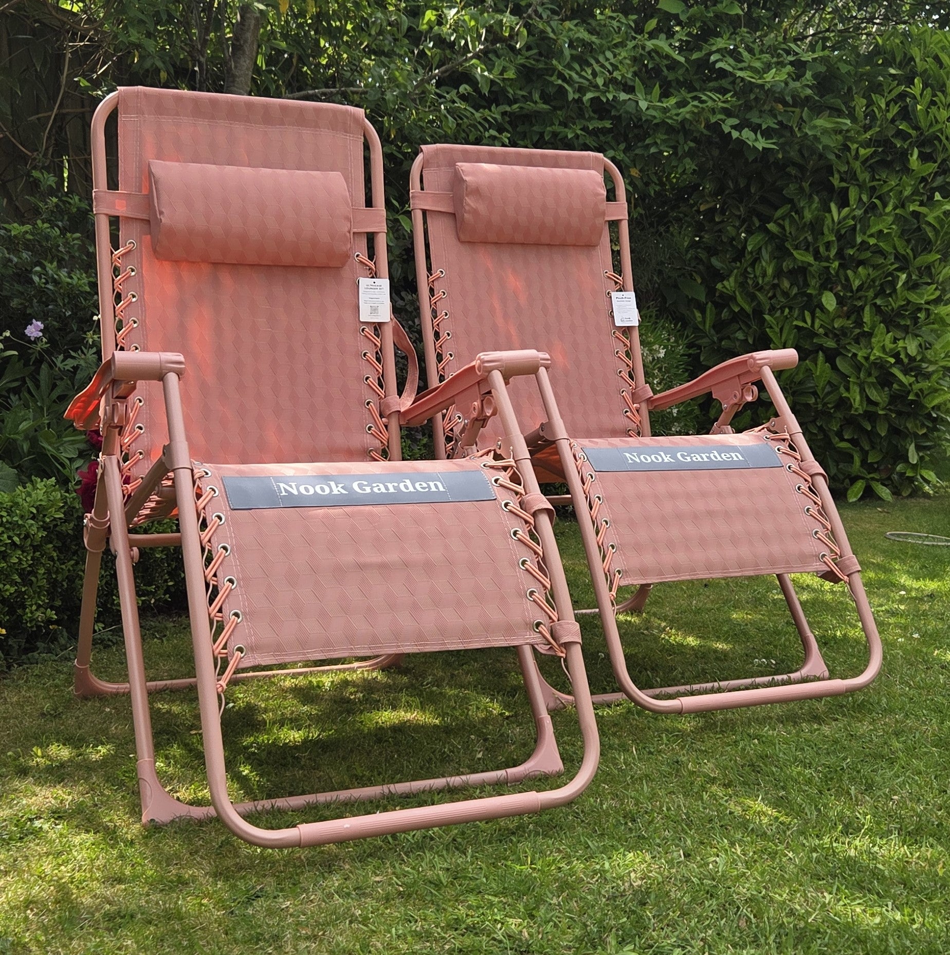 UltraEase Loungers - Zero Gravity - Set 2 Terracotta Blush