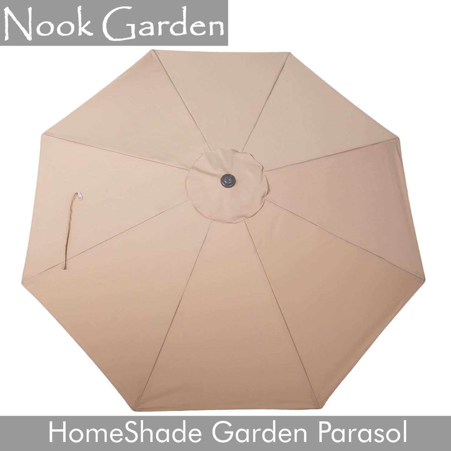 Garden Parasol - Tiltable Function - 2.7m - Warm Taupe 