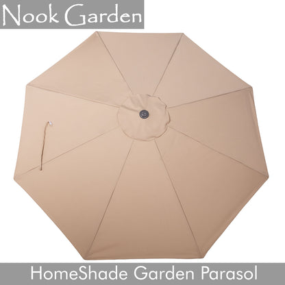 Garden Parasol - Tiltable Function - 2.7m - Warm Taupe 