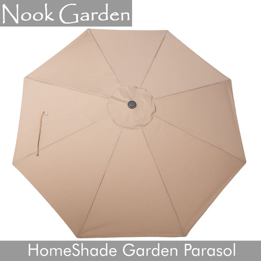 Garden Parasol - Tiltable Function - 2.7m - Warm Taupe 