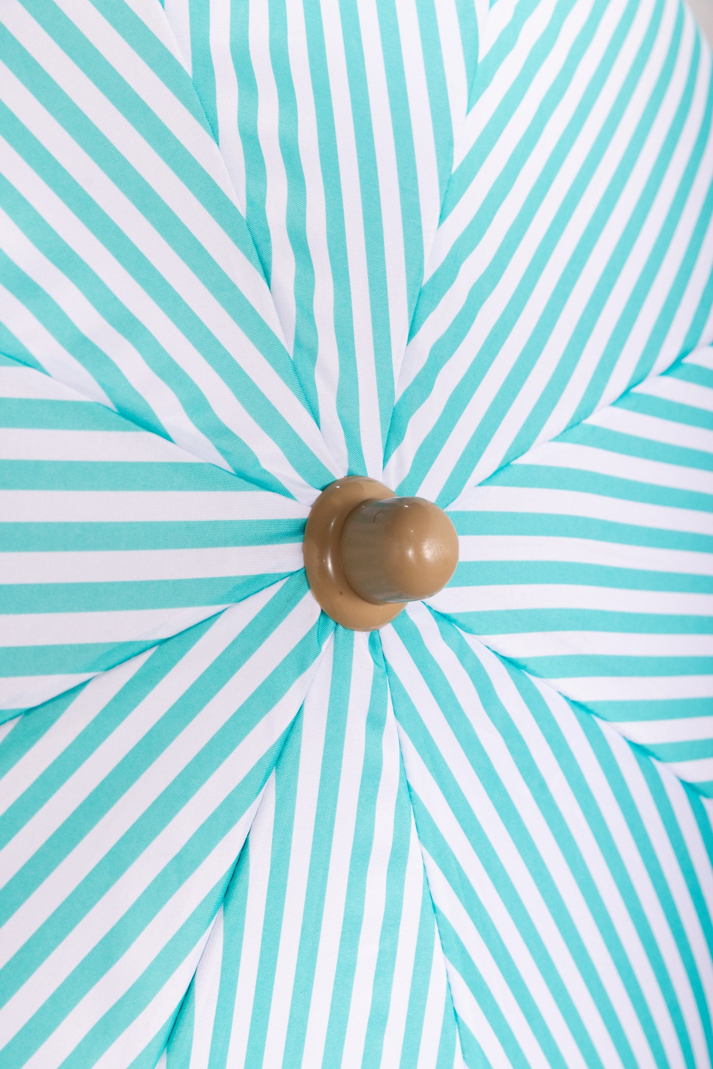 Beach Parasol - Tiltable Function - 2m - Striped Coastal Teal