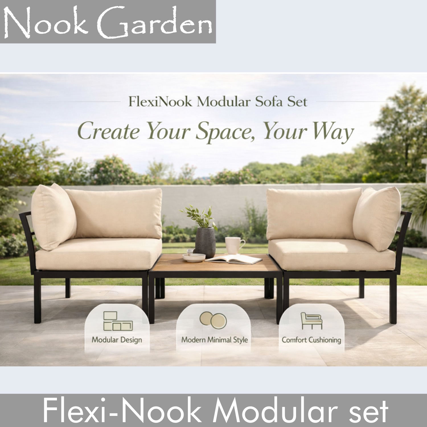 Garden Sofa Set - Modular Set | Flexi-Nook