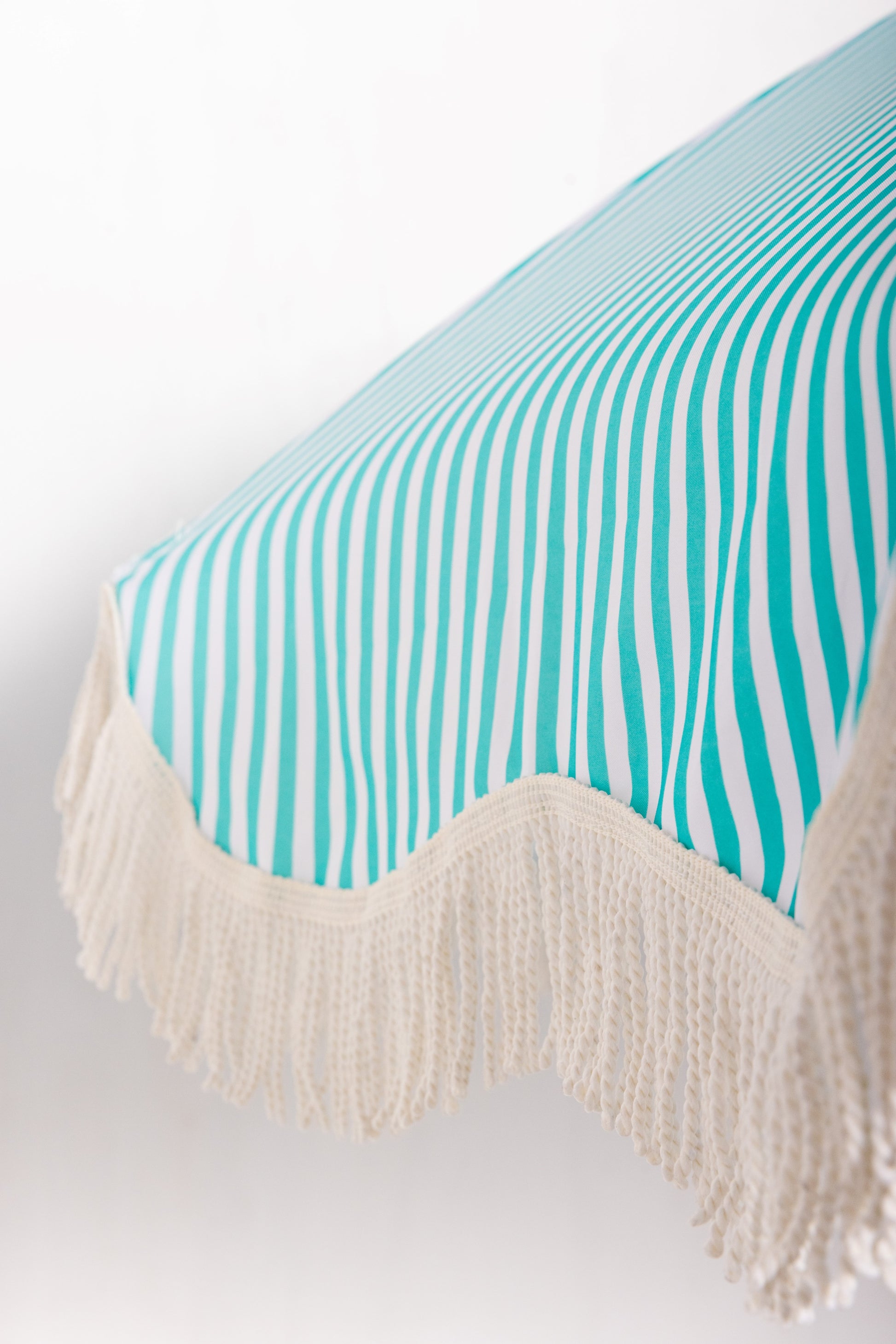 Beach Parasol - Tiltable Function - 2m - Striped Coastal Teal