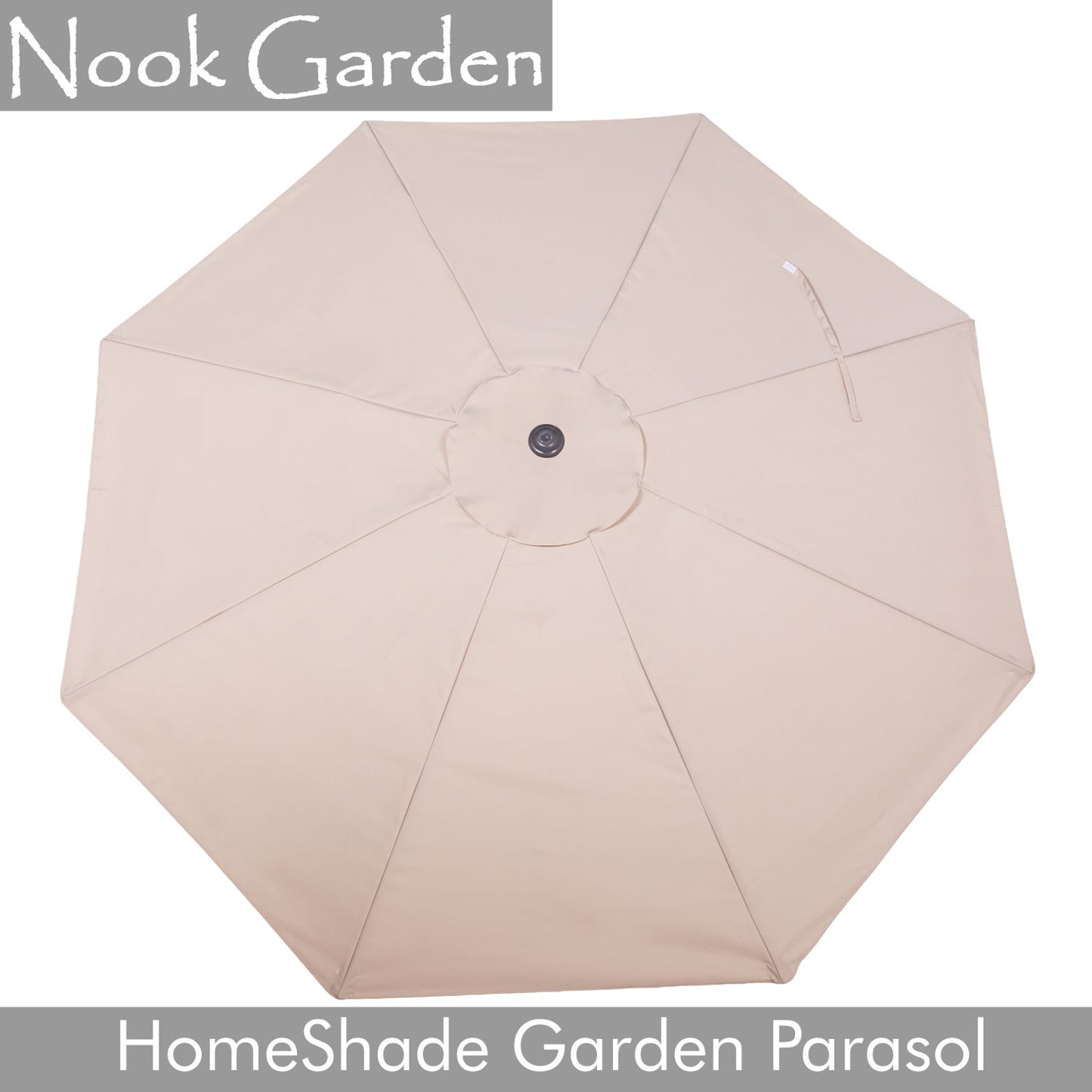 Garden Parasol - Tiltable Function - 2.7m - Stone Grey