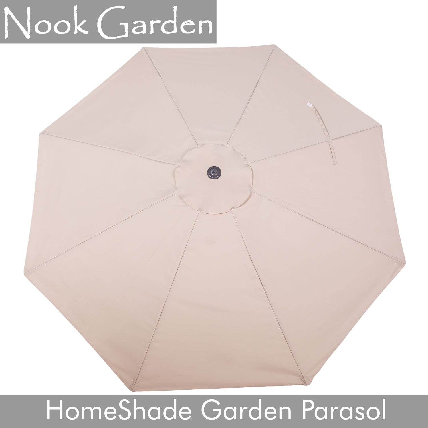 Garden Parasol - Tiltable Function - 2.7m - Stone Grey