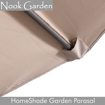 Garden Parasol - Tiltable Function - 2.7m - Warm Taupe 