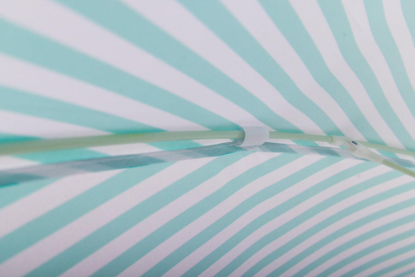 Beach Parasol - Tiltable Function - 2m - Striped Coastal Teal