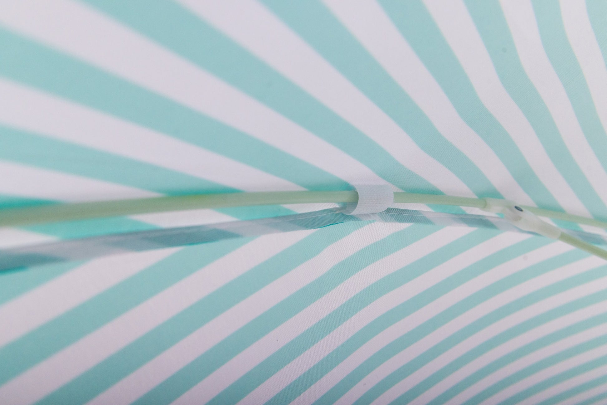Beach Parasol - Tiltable Function - 2m - Striped Coastal Teal