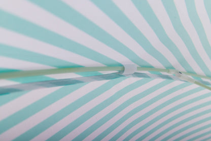 Beach Parasol - Tiltable Function - 2m - Striped Coastal Teal