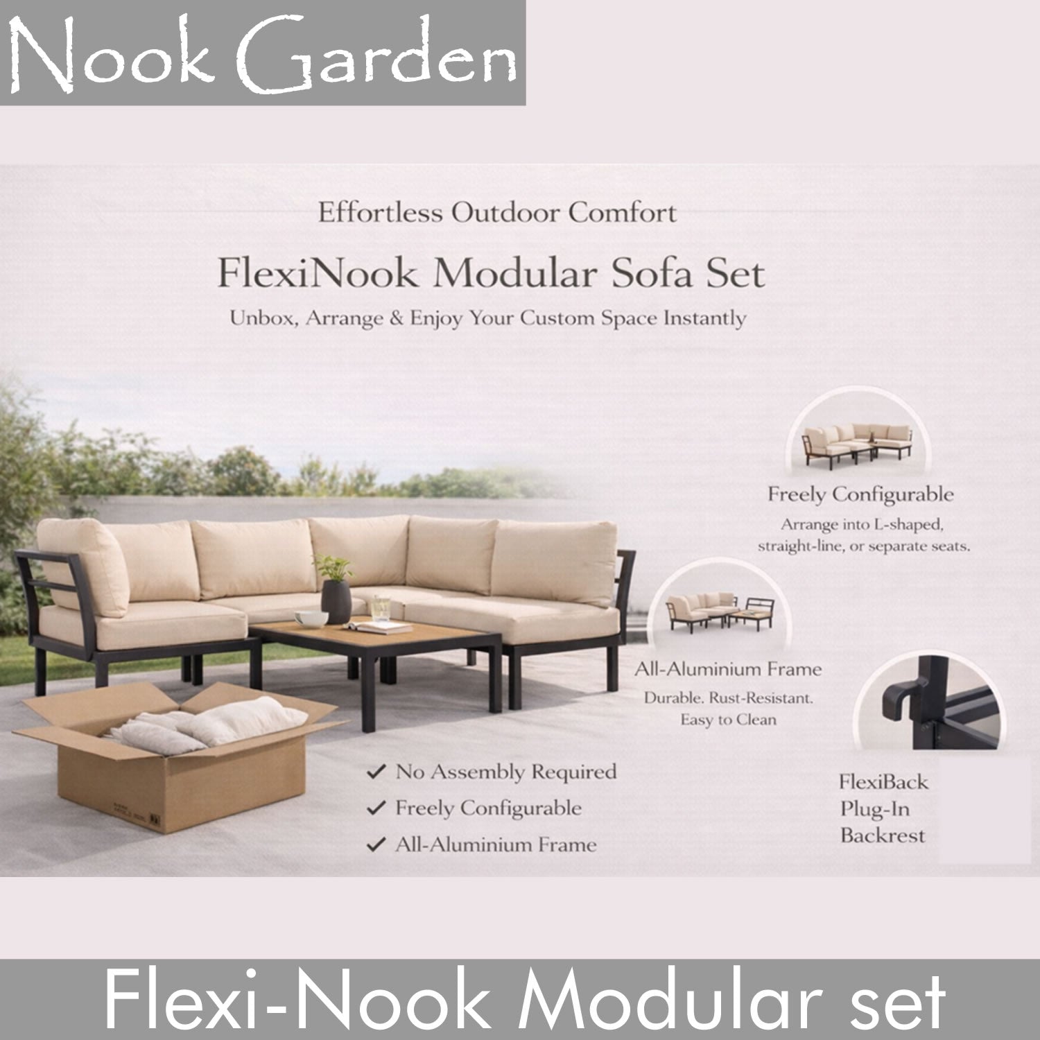 Garden Sofa Set - Modular Set | Flexi-Nook
